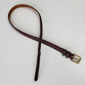 Coach Vintage Brown Leather Women's Belt Brass Buckle 28”